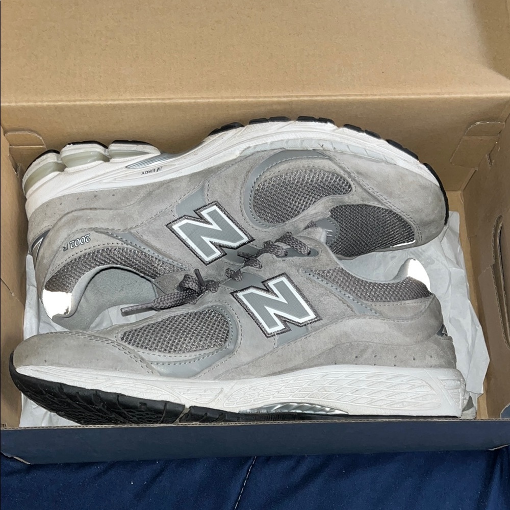 New Balance Gray and White Running Shoes